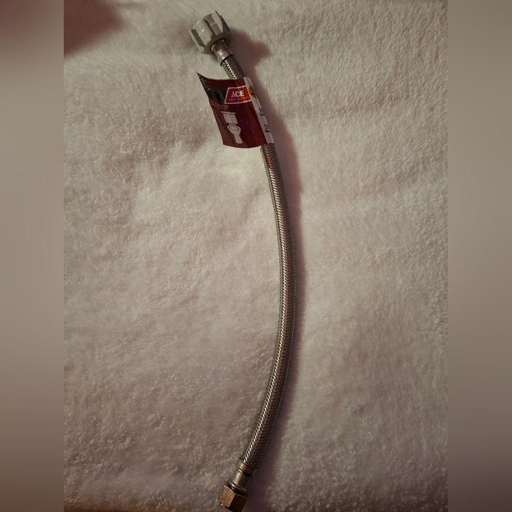 Ace Hardware Stainless Steel Braided Brass 1/2 Comp Toilet Supply Line 16" - NEW